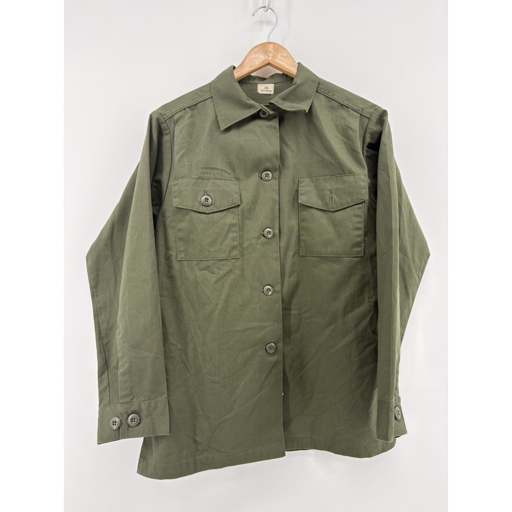 US Air Force OG-507 Utility Shirt Vintage Military Olive Green Vietnam Woman's